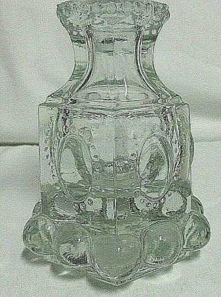 Vintage Collectible Clear Glass Perfume Bottle with Medallion Stopper 3