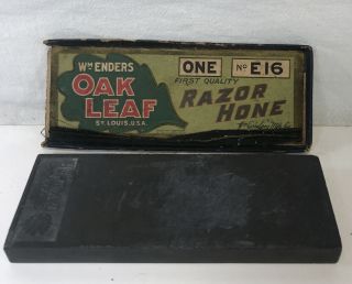 Vintage Enders Oak Leaf Razor Hone Enders Mfg.  Co.  Lid Only