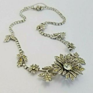 Vintage 1950’s Mitchel Maer For Christian Dior ‘en Tremblant’ Flower Necklace