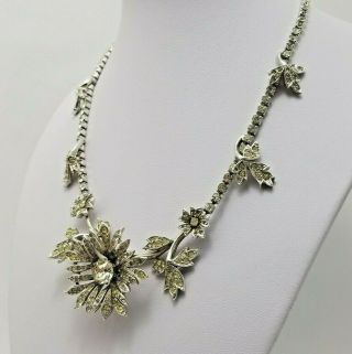 Vintage 1950’s MITCHEL MAER for CHRISTIAN DIOR ‘En Tremblant’ Flower Necklace 3