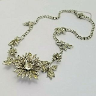 Vintage 1950’s MITCHEL MAER for CHRISTIAN DIOR ‘En Tremblant’ Flower Necklace 4