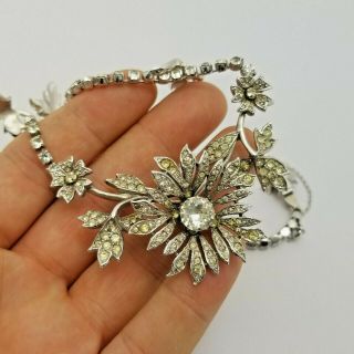 Vintage 1950’s MITCHEL MAER for CHRISTIAN DIOR ‘En Tremblant’ Flower Necklace 5