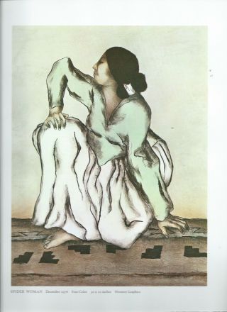 R.  C.  Gorman - " Spider Woman ",  9 X 12 - Southwest Art Print