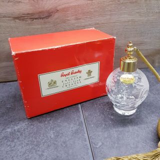 Vintage Royal Brierley English Full Lead Crystal Perfume Spray Bottle - RARE 3