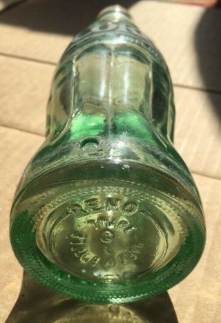 Reno Nv 6 1/2 Fl Oz Coke Coca - Cola Bottle Rare Vintage Nevada Green