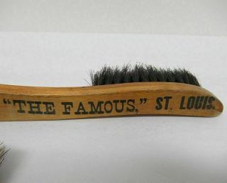 Vintage " The Famous " Dept.  Store Hat Brush Circa 1890 