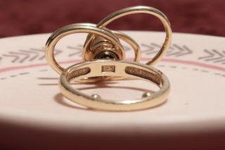 1975 Norman Teufel 14k Yellow Gold Four Tier Spinner Motion Ring
