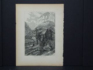 Full Page Engraving,  C.  1872 S3 83 Cumberland Gap,  From The East,  Kentucky