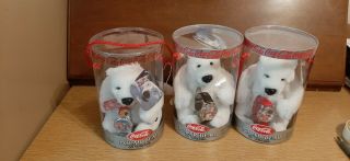 1999 Coca - Cola Polar Bear Watches,  Set Of 3.  Limited Edition By Cavanaugh