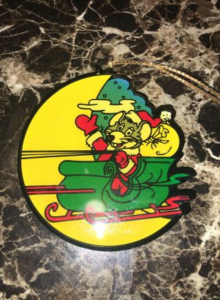 Rare Showbiz Pizza Time Chuck E.  Cheese Christmas Ornament 1988
