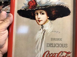 1971 Coca - Cola Tray Featuring 1909 Hamilton King Coke Girl - Old Stock 3