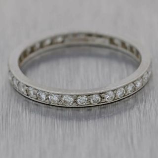 Antique Art Deco Tiffany & Co.  Platinum.  70ct Diamond Eternity Wedding Band Ring