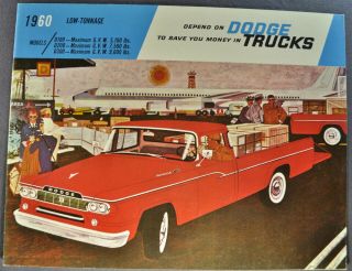 1960 Dodge Truck Brochure Pickup Panel Town Wagon D100 D200