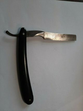 ANTIQUE STRAIGHT RAZOR 12 B.  TERZANO CAMPOBASSO SHERE WITH BAND AND CROSS ABOVE 3