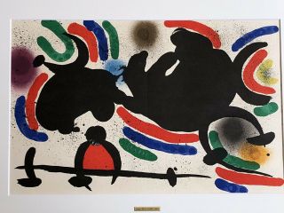 Joan Miro Lithograph I,  Circa 1972