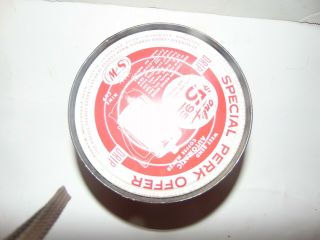 S & W Coffee Tin Can.  Vintage Coffee Can.  Drip Grind was in it w/ Advertisement 2
