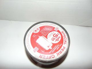 S & W Coffee Tin Can.  Vintage Coffee Can.  Drip Grind was in it w/ Advertisement 3