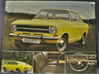 1972 Opel Brochure Kadett Manta Rekord Coupe Sedan Wagon Ascona 72