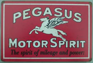 Mobil Gas Motor Oil Metal Sign Pegasus Vintage Style Gas Station Man Cave Bar