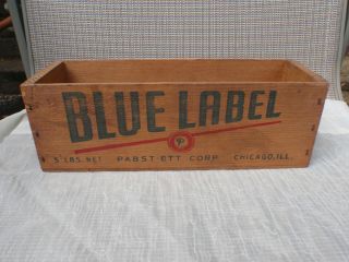 Vintage Pabst Blue Label White American 5 Lb.  Cheese Box W/ Great Graphics
