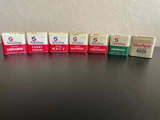 Vintage Spice Tins From Schilling And Durkee,  1970s
