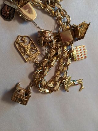 14k And 18k Gold Charm Bracelet With European Charms