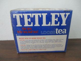 VINTAGE 1970 ' s NOS TETLEY ORANGE PEKOE BLACK TEA BAGS BOX 2