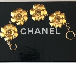Vintage Chanel Camellia Cuff Bracelet/necklace 2match Ur Earrings/necklace/pin
