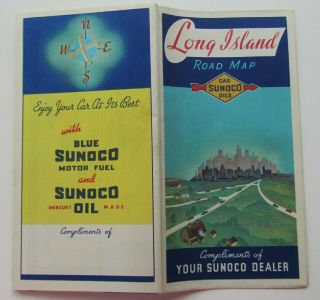 Sunoco Oil Road Map 1939 York Worlds Fair