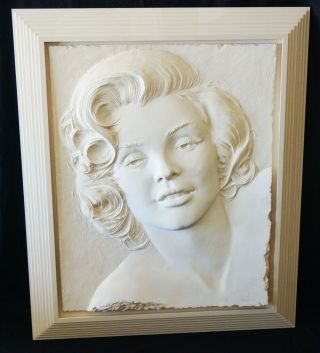 1984 Us Bonded Sand Alto Relief Sculpture " Marilyn Monroe " By Bill Mack (meg)