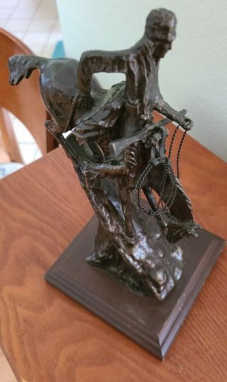 Frederic Remington " The Mountain Man " Bronze Sculpture 8.  5 " West Art Horse Bust