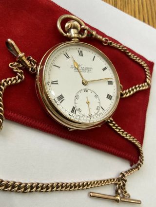 9ct Solid Gold Pocket Watch 9ct Solid Gold Double Albert Chain Graduated