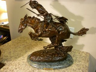 Perfect Remington‘s Bronze,  “cheyenne” Large Collectible Sculpture Statue