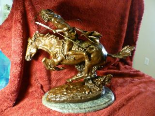 PERFECT Remington‘s bronze,  “Cheyenne” Large Collectible Sculpture Statue 4