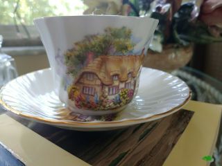 Royal Sutherland Tea Cup And Saucer Bone China England Rose Cottage