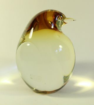 Oggetti Italy Art Glass Penguin Sculpture Paperweight