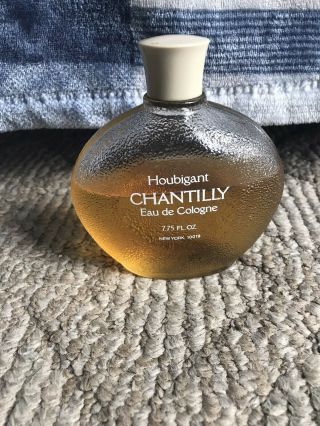 Vintage Houbigant Chantilly Eau De Cologne Perfume 7.  75 Splash Big Bottle