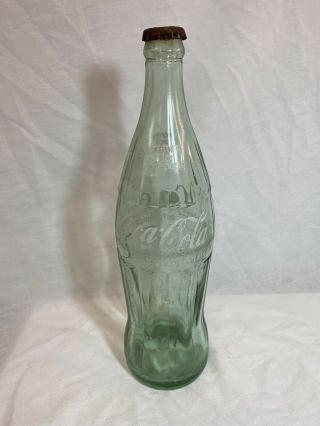 Vintage Clear Coca Cola Coke Glass Bottle 26 Fl.  Oz