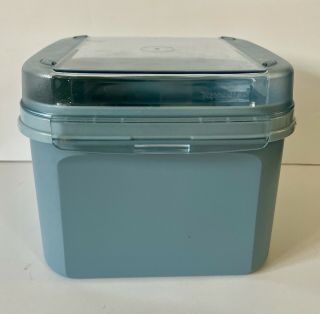 Tupperware Blue Modular Mate Square Hinged Lid Container Box 1620 11 Cups