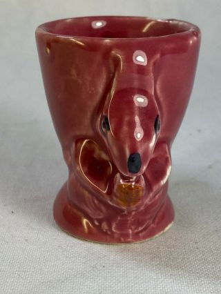 Royal Art Pottery Longton Pink Squirrel Vintage Eggcup
