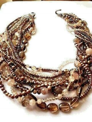 ✴️stephen Dweck Multi - Strand Gorgeous Multi - Gemstone S/s Necklace Signed