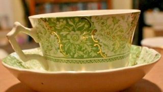 Vintage Alcock & Co Semi Porcelain Tea Cup And Plate