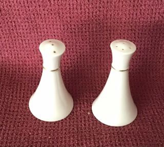 Vintage Lenox Salt And Pepper Shakers With Gold Band