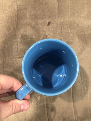 Iridescent Blue Flowered Rainforest Cafe Large Coffee Mug Cup Ceramic 3