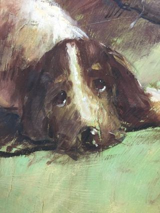 Signed Barry LEIGHTON JONES Oil Painting URCHIN CHILD w DOG,  30 x 24 3