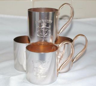 4 Smirnoff Aluminum/copper Mule Mugs