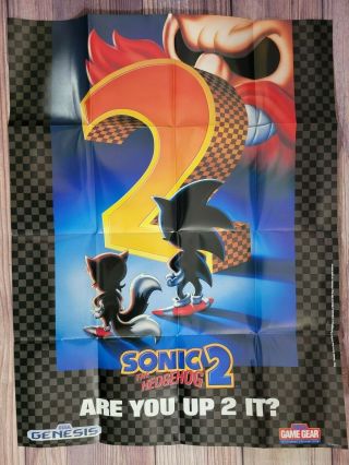 Sonic The Hedgehog 2 " Are You Up 2 It Poster " (sega Genesis) - - Official