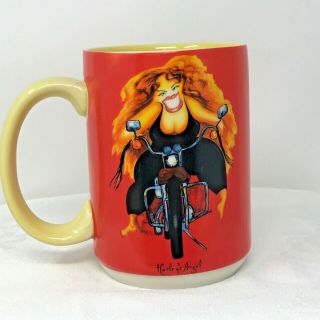 Wild But Tasteful Women Harleys Angel Biker Babe Coffee Mug Cup 14 Oz Jill Neal