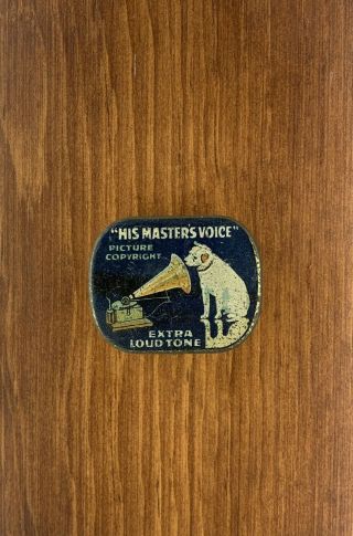Vintage " His Masters Voice " Extra Loud Tone Gramaphone Needle Tin