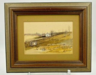 Jack C Deloney Signed Watercolor W/note From Artist Titled " Hayrack "